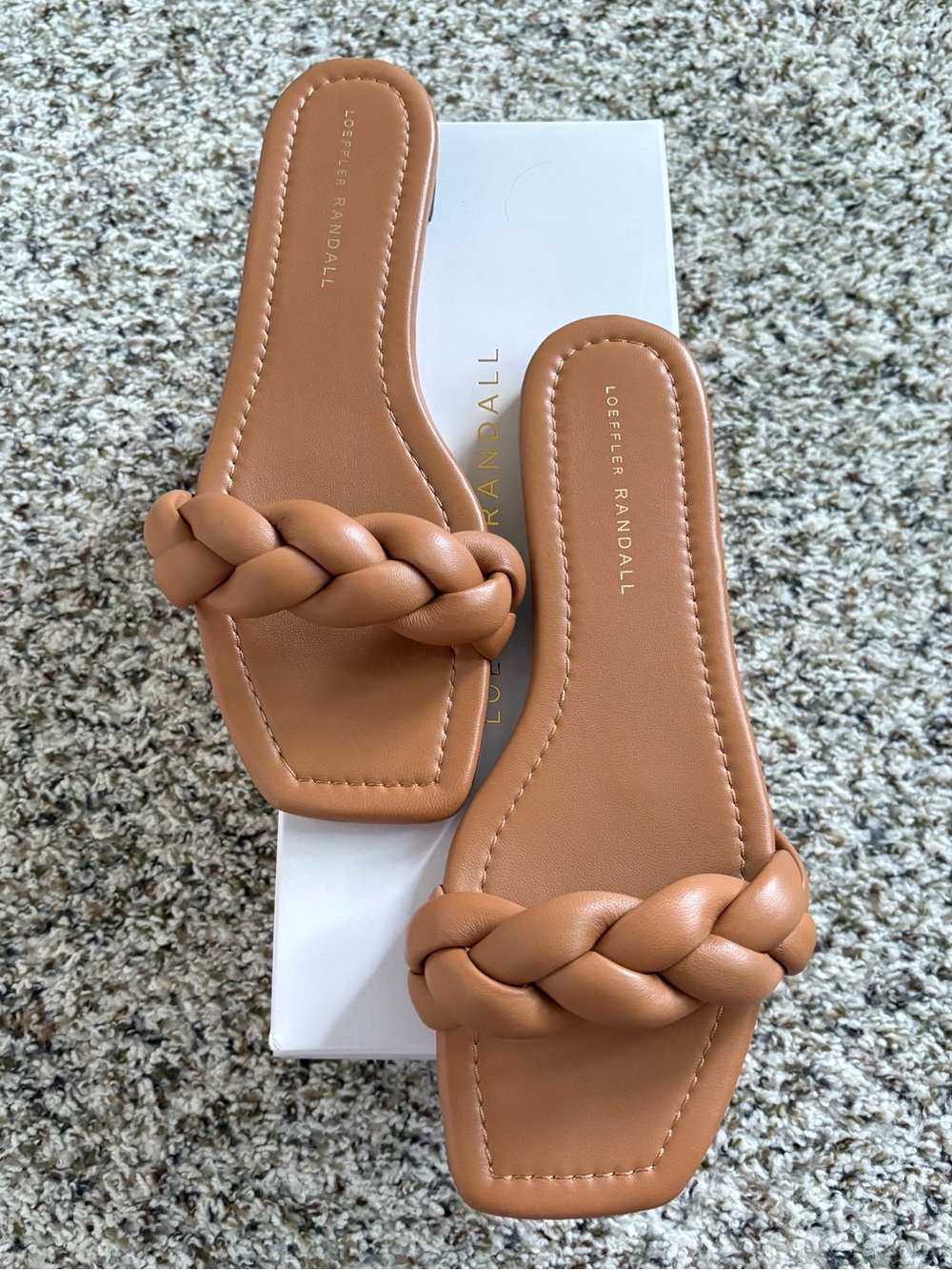 NEW Loeffler Randall Jackson Braided Leather Sandal Dark Sand Size 8 - Picture 3 of 9